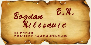 Bogdan Milisavić vizit kartica